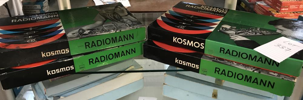 4 Kosmos Radiomann kits (German) may be missing some components, so being sold as seen,