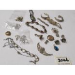A mixed lot of mainly a/f jewellery including silver.