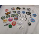 Approximately 30 assorted badges including Stingray, Thunderbirds, The Prisoner etc.