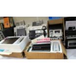4 Grundig cassette players, C200, C 200 de luxe, CR485, CR560 and Satellit 300 radio,