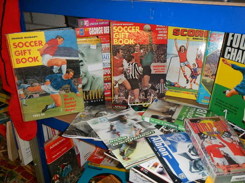 A very interesting lot of football memorabilia on 2 shelves, in excess of 40 books in total, - Image 3 of 17