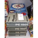 4 German Philips physics kits PE1501, some components may be missing, being sold as seen.