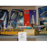 A good lot of Airfix and Revell space craft model kits.
