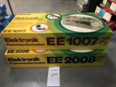 2 Philips electronic experimental sets WW1007 & EE2008 (1 partly sealed the other used),