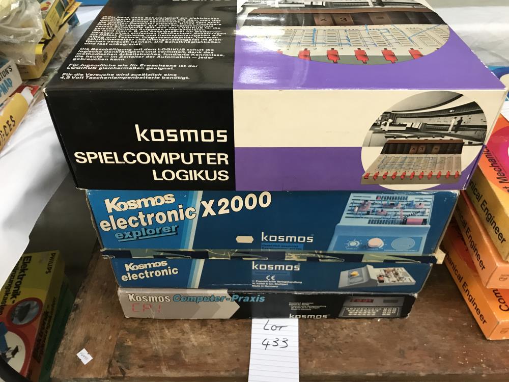 4 Kosmos electronic sets (used), may be missing some components, so being sold as seen,