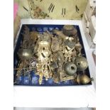 A box of brass and ormolu fittings.