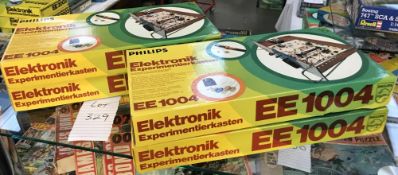 4 Philips (German) electronic kits EE1004, one still sealed inside, some components may be missing,