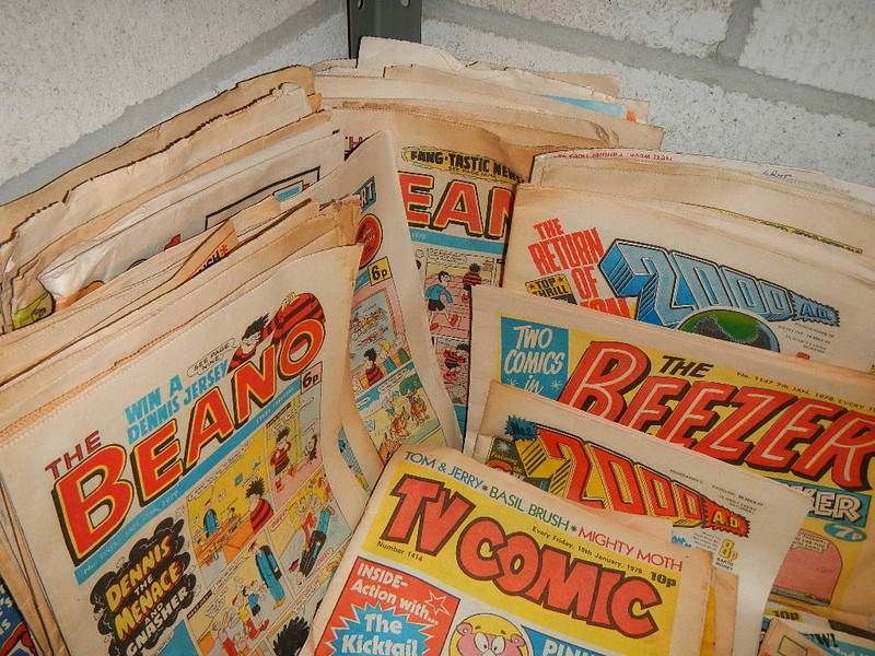 One shelf of old comics including Topper, Victor, Beano, TV Comic, Beezer etc. - Image 5 of 6