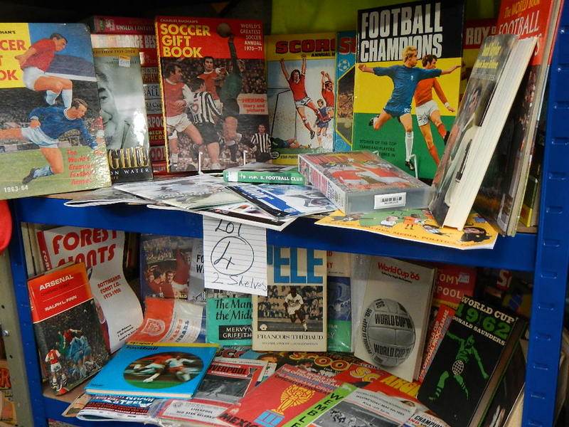 A very interesting lot of football memorabilia on 2 shelves, in excess of 40 books in total, - Image 12 of 17