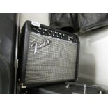 A Fender Frontman 15g practice amp.