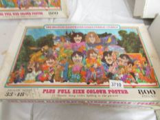 The Beatles Ilustrated lyrics puzzle in a puzzle, complete.