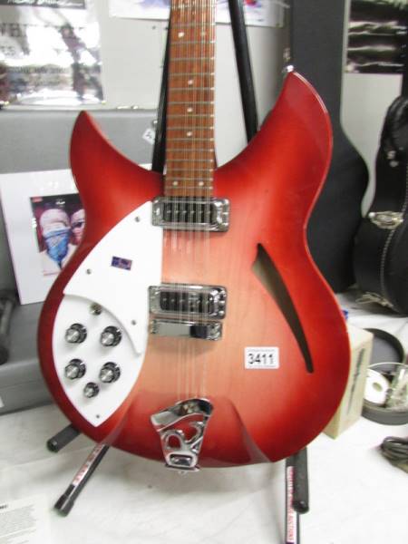 A 2004 left hand model 330/12 Made in USA Rickenbacker 12 string guitar with hard case. - Image 2 of 4