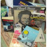 A good lot of blues guitar books, LP's etc.