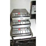 3 Grundig cassette players, 2 x C410 and 1 x C420,