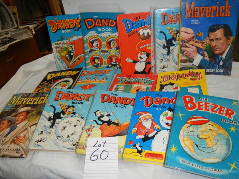 A quantity of annuals including Dandy, Beezer, Maverick etc.