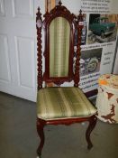 A good mahogany hall chair,