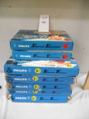 5 electronic engineer kits EE10 and 2 German Philips electronic experiment kits EE20,