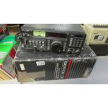 An ICOM communications receiver, IC-R7000, powers up, All LED's ok, scans through channels,