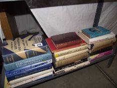 A shelf of electricity and magnetism books