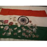 A quantity of India related badges.