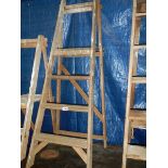 A wooden step ladder.