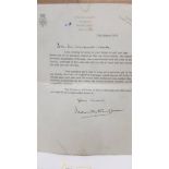 A signed letter from the late Lord Mountbatten dated 11th March 1975, about Grand Duchess Anastasia.