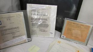 3 Copies of Beatles/Elvis letters, contract, telegraph.