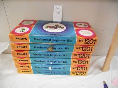 6 Philips mechanical engineers kits ME1201, some components may be missing, being sold as seen,