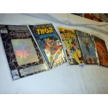 A quantity of Marvels, Dr Strange & Spiderman comics etc.