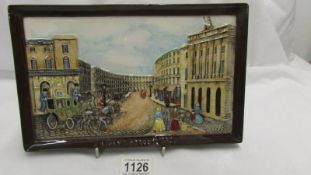 A rectangular Beswick ceramic plaque of Regent Street 1852.