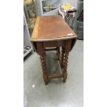 A good oak barley twist gate leg table.