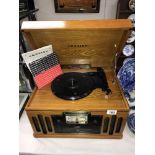 A retro Crosley record, radio,