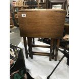 A small oak drop leaf table.