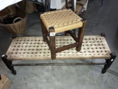 Two foot stools - one double,