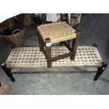 Two foot stools - one double,