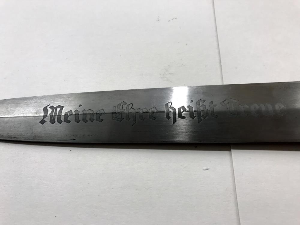 A dagger bearing Nazi Symbol, blade reads 'Meine Ehre Heisst Treue', Herman Han Sol Wald. - Image 12 of 12