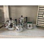 A vintage Towerbrite stainless Balmoral tea set,