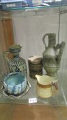 5 items of studio pottery and one other item.