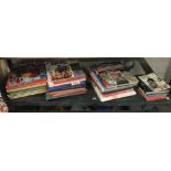 A quantity of mixed books and annuals including football, sports etc.