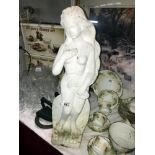 A resin garden statue