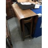 A drop leaf table.