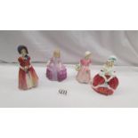 4 Royal Doulton figurines being Diana Reg: No.