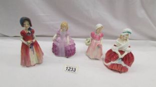 4 Royal Doulton figurines being Diana Reg: No.