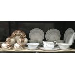 A 24 piece Noritake 'Iteland' & a Royal Windsor 32 piece vintage bone china tea set