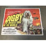 A large 'Digby The Biggest Dog In The World' movie poster.