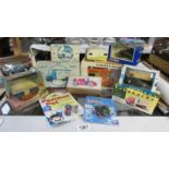 A mixed lot of boxed die cast caravans, trade vehicles including Corgi, Vangard etc., 12 items.