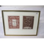Pablo Picasso (1881-1973) Pair of plate signed lithographic prints Vallauris Exposition 1955 and
