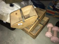 3 wooden kitchen trays