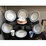 A quantity of Wedgwood items including 6 embossed Queensware soup bowls etc.