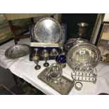 A large quantity of silver plate